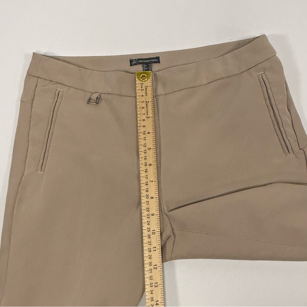 Straight Leg Ankle Adrianna Papell Tan Stretch Slacks Size 8 - Picture 5 of 8